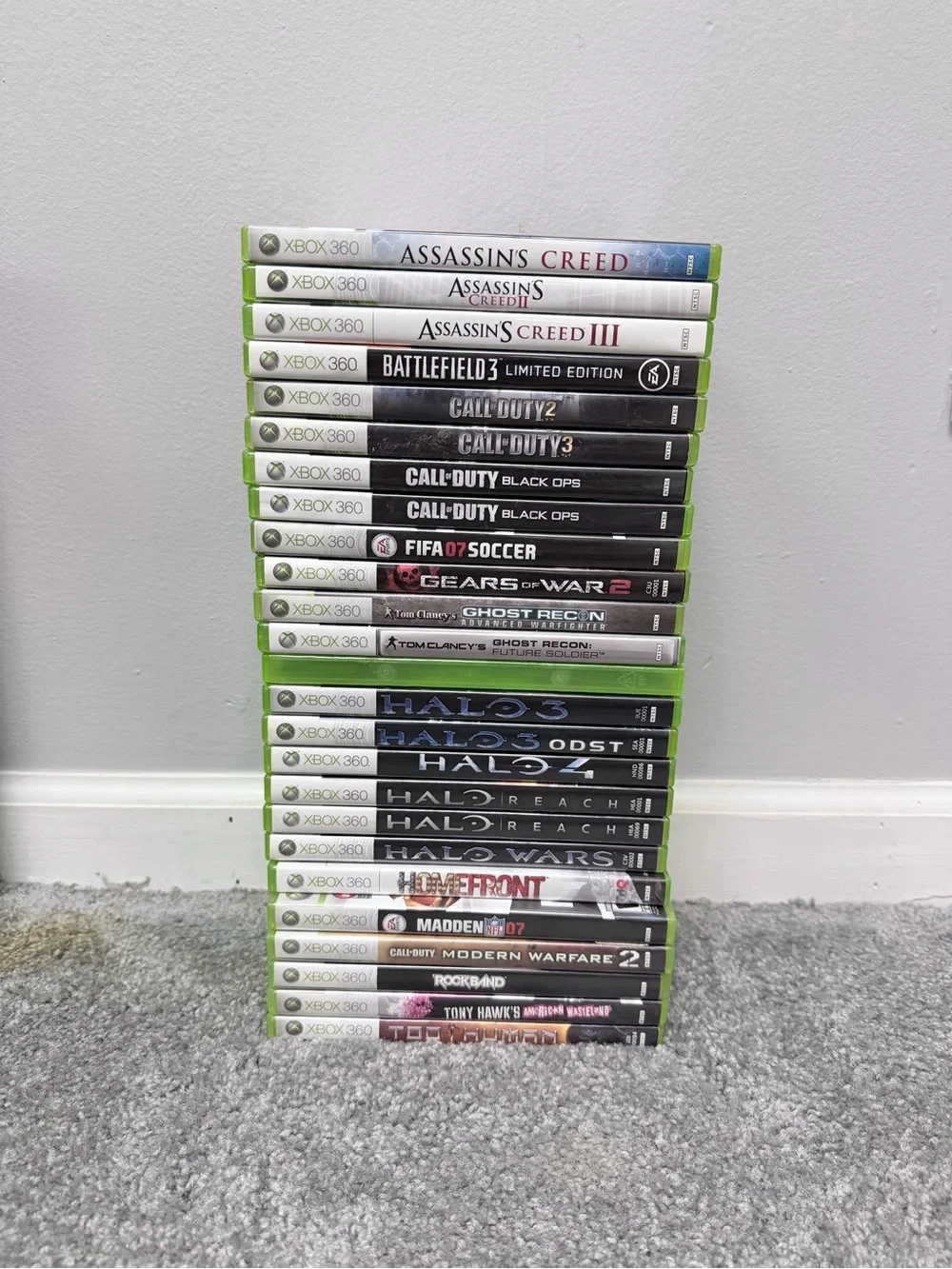 (24) Microsoft Xbox 360 Game Lot With Cases